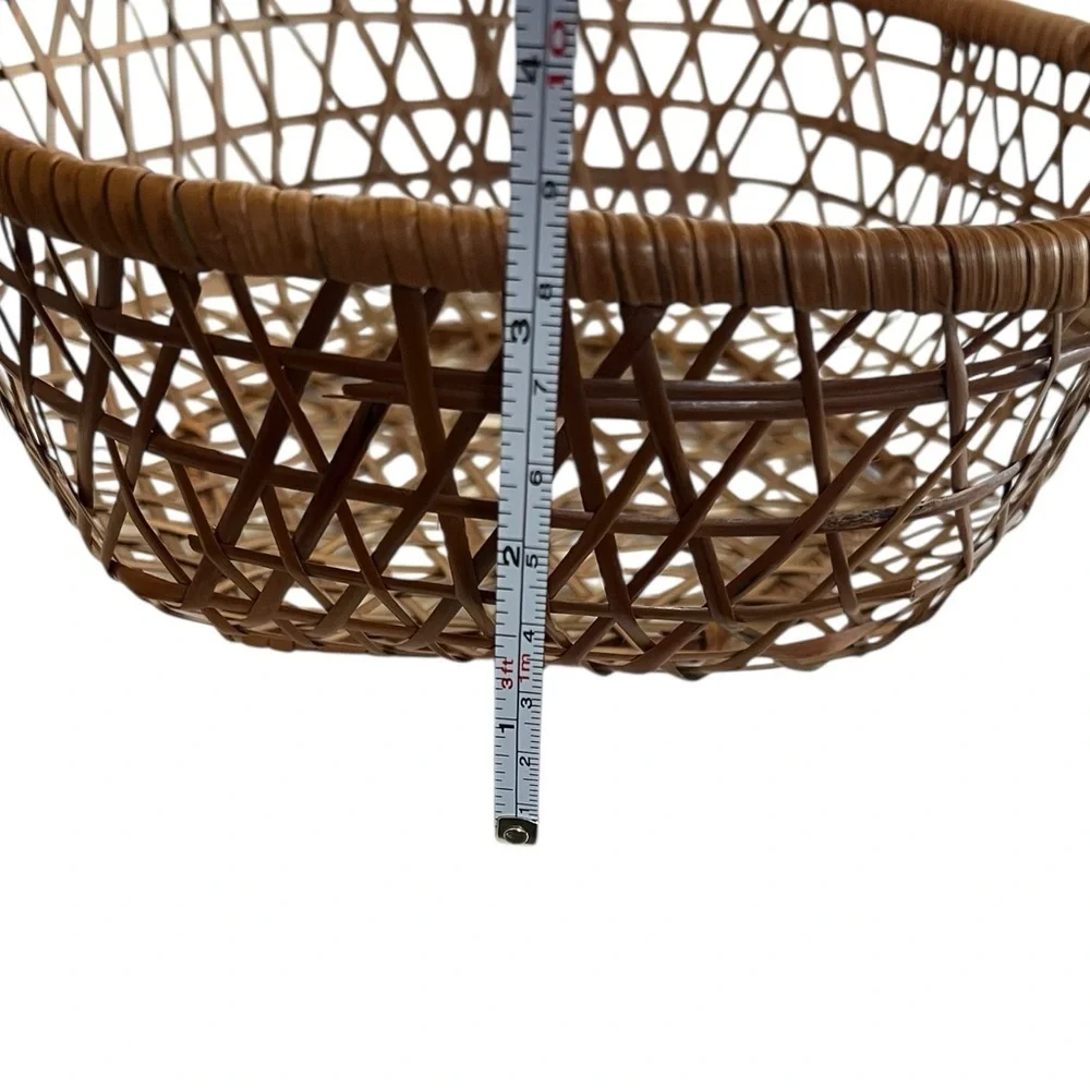 Vintage Woven Basket Ethnic Weave Minimalist Neutral Boho